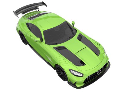 Sport car isolated on white background. 3d rendering - illustration