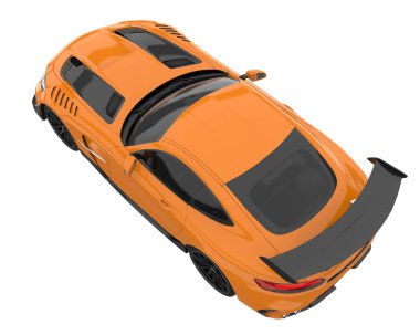 Sport car isolated on white background. 3d rendering - illustration