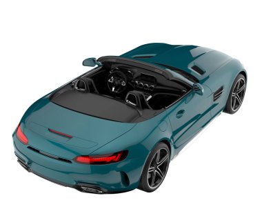 Sport car isolated on white background. 3d rendering - illustration