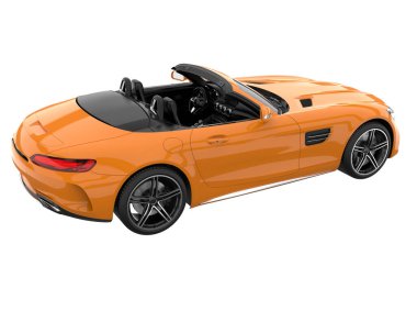 Sport car isolated on white background. 3d rendering - illustration