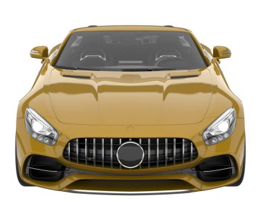 Sport car isolated on white background. 3d rendering - illustration