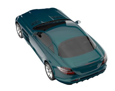 Sport car isolated on white background. 3d rendering - illustration