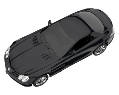 Sport car isolated on white background. 3d rendering - illustration