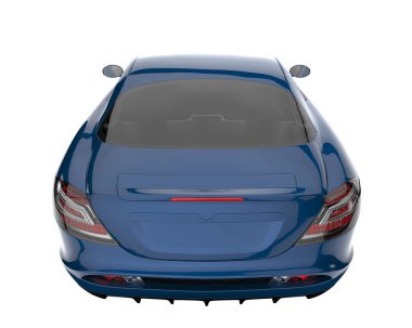 Sport car isolated on white background. 3d rendering - illustration