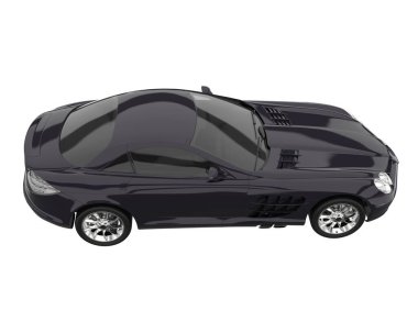Sport car isolated on white background. 3d rendering - illustration