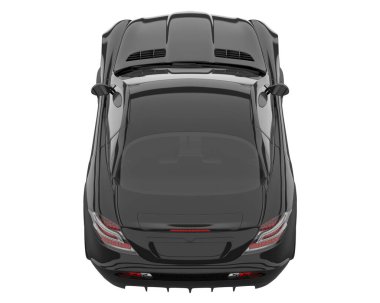 Sport car isolated on white background. 3d rendering - illustration