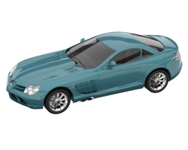 Sport car isolated on white background. 3d rendering - illustration
