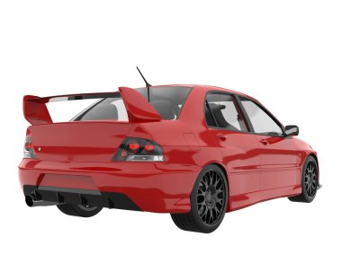 Sport car isolated on white background. 3d rendering - illustration