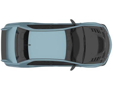 Sport car isolated on white background. 3d rendering - illustration