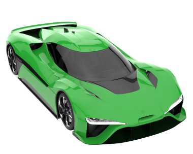 Sport car isolated on white background. 3d rendering - illustration