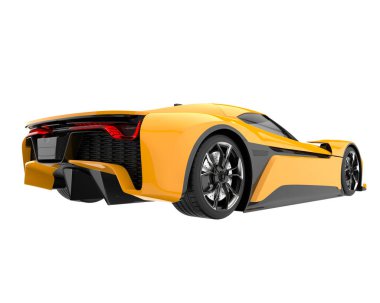 Sport car isolated on white background. 3d rendering - illustration