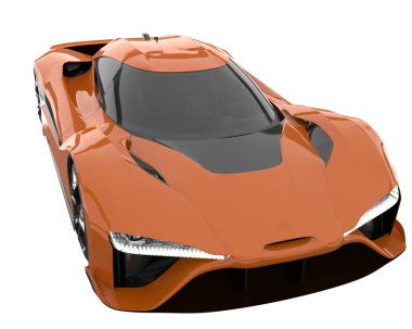 Sport car isolated on white background. 3d rendering - illustration