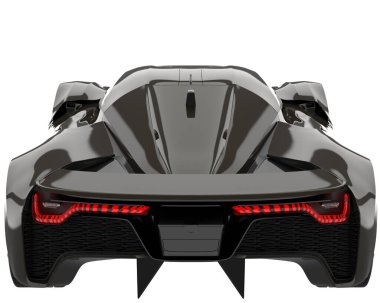 Sport car isolated on white background. 3d rendering - illustration