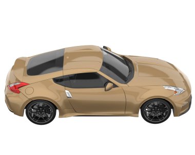 Sport car isolated on white background. 3d rendering - illustration