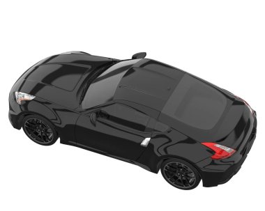Sport car isolated on white background. 3d rendering - illustration