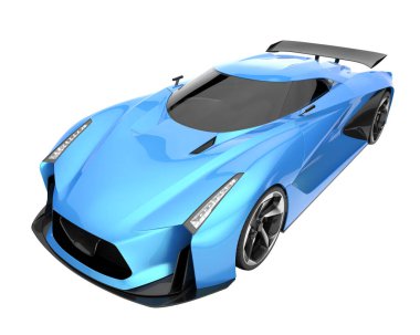 Sport car isolated on white background. 3d rendering - illustration