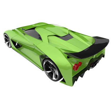 Sport car isolated on white background. 3d rendering - illustration