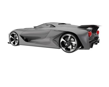 Sport car isolated on white background. 3d rendering - illustration