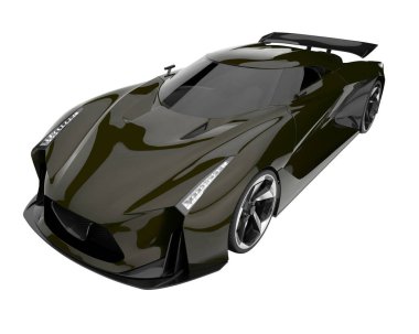 Sport car isolated on white background. 3d rendering - illustration