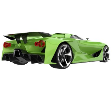 Sport car isolated on white background. 3d rendering - illustration