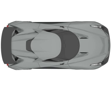 Sport car isolated on white background. 3d rendering - illustration