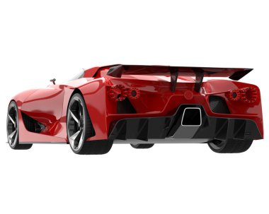 Sport car isolated on white background. 3d rendering - illustration