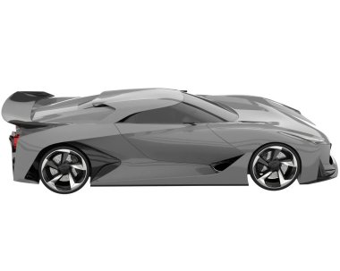 Sport car isolated on white background. 3d rendering - illustration