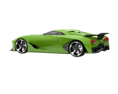 Sport car isolated on white background. 3d rendering - illustration