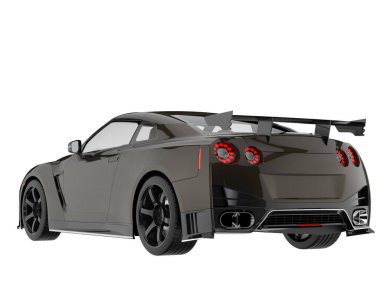 Sport car isolated on white background. 3d rendering - illustration
