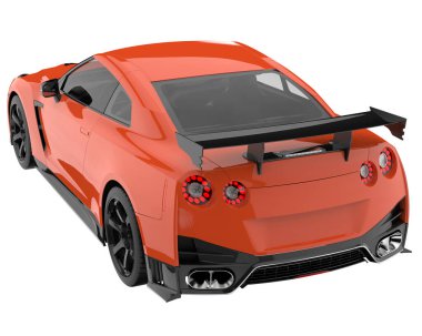 Sport car isolated on white background. 3d rendering - illustration