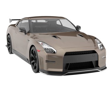 Sport car isolated on white background. 3d rendering - illustration