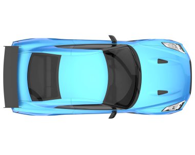 Sport car isolated on white background. 3d rendering - illustration