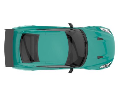 Sport car isolated on white background. 3d rendering - illustration