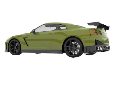 Sport car isolated on white background. 3d rendering - illustration