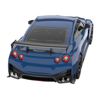 Sport car isolated on white background. 3d rendering - illustration