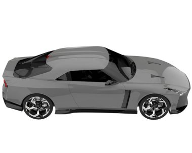 Sport car isolated on white background. 3d rendering - illustration