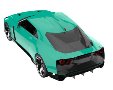 Sport car isolated on white background. 3d rendering - illustration