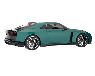 Sport car isolated on white background. 3d rendering - illustration