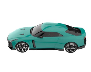 Sport car isolated on white background. 3d rendering - illustration