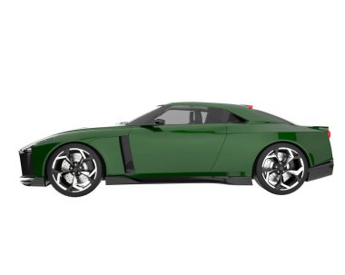 Sport car isolated on white background. 3d rendering - illustration