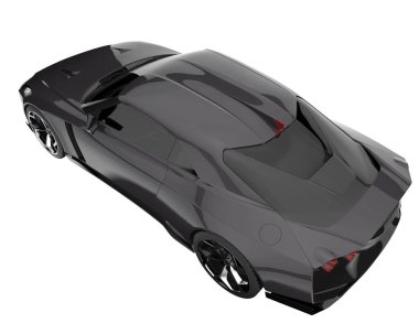 Sport car isolated on white background. 3d rendering - illustration
