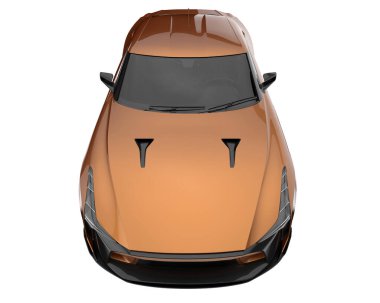 Sport car isolated on white background. 3d rendering - illustration
