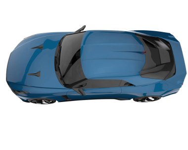 Sport car isolated on white background. 3d rendering - illustration