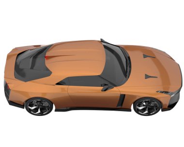 Sport car isolated on white background. 3d rendering - illustration