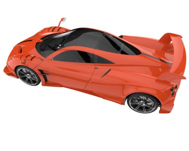 Sport car isolated on white background. 3d rendering - illustration
