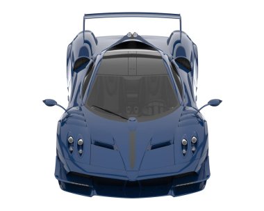 Sport car isolated on white background. 3d rendering - illustration