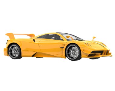 Sport car isolated on white background. 3d rendering - illustration