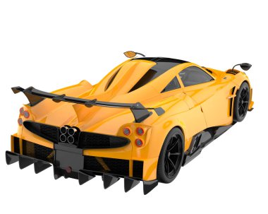 Sport car isolated on white background. 3d rendering - illustration