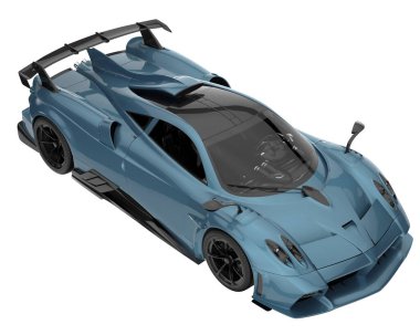 Sport car isolated on white background. 3d rendering - illustration