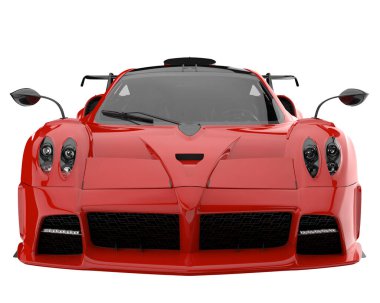 Sport car isolated on white background. 3d rendering - illustration